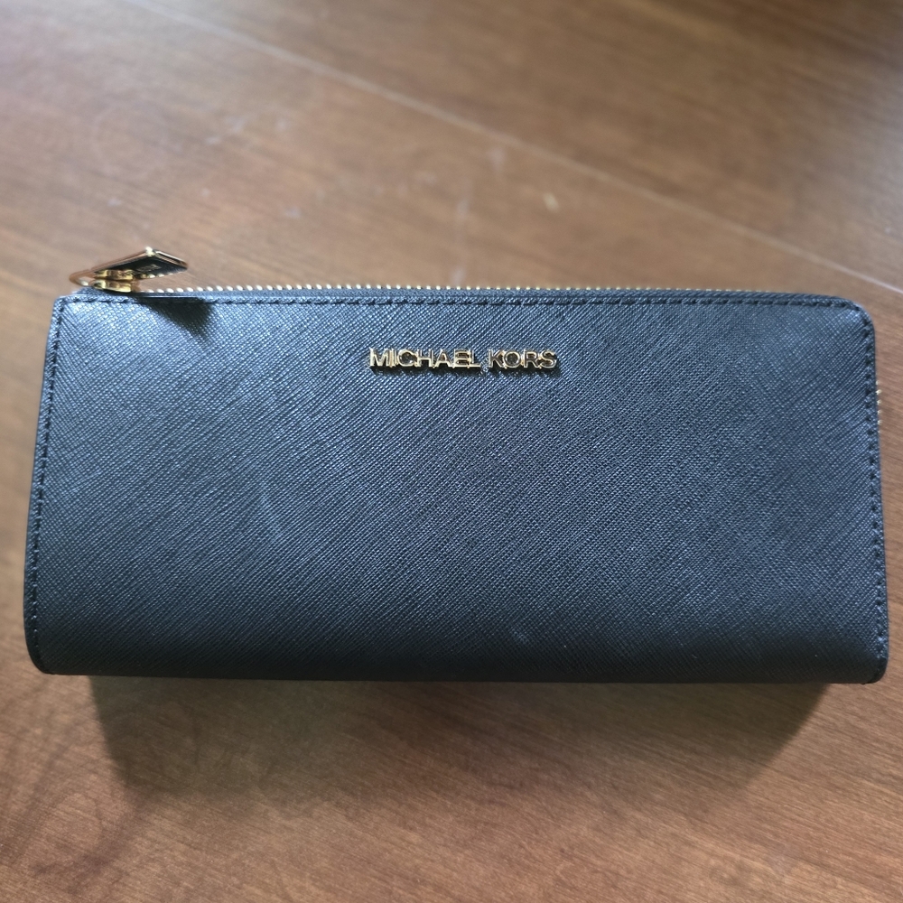 Michael Kors Black Saffiano Leather Wallet